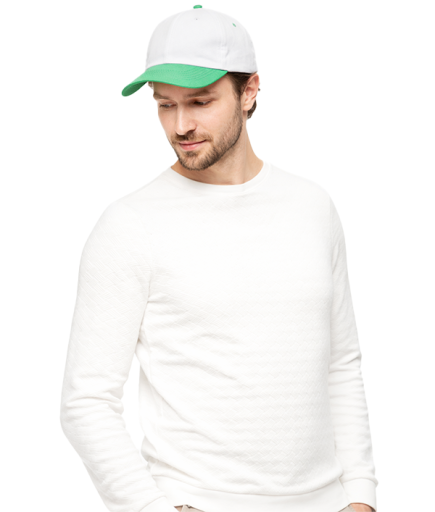 Promosyon Şapka Polyester Şapka - Yeşil Beyaz