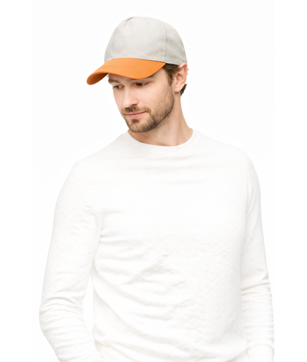 Promosyon Şapka Polyester Şapka - Bej Turuncu Şapka